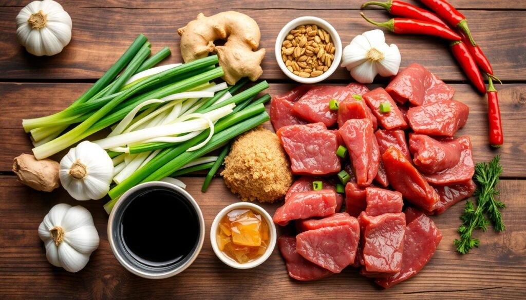 Mongolian beef ingredients