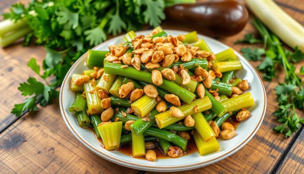 Sautéed Celery with Peanuts