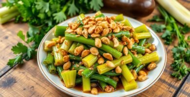 Sautéed Celery with Peanuts