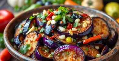 Spicy Garlic Eggplant