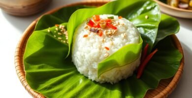 Sticky Rice in Lotus Leaf