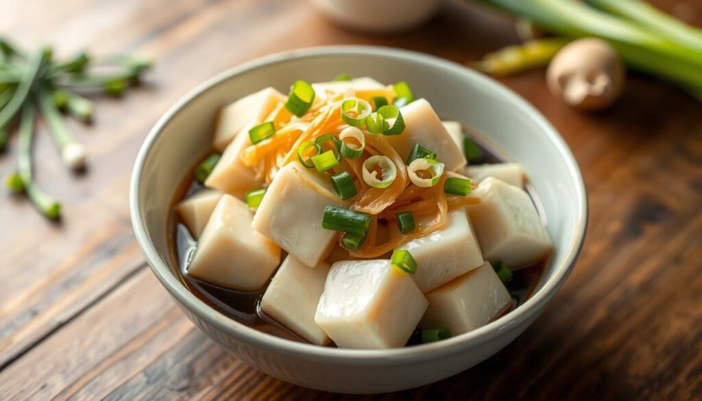 Stir-Fried Silken Tofu with Ginger and Scallions