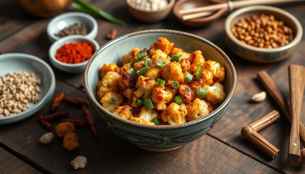 asian-inspired cauliflower dish