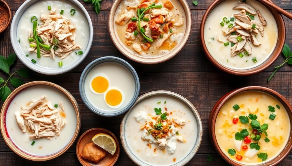 chicken congee regional variations