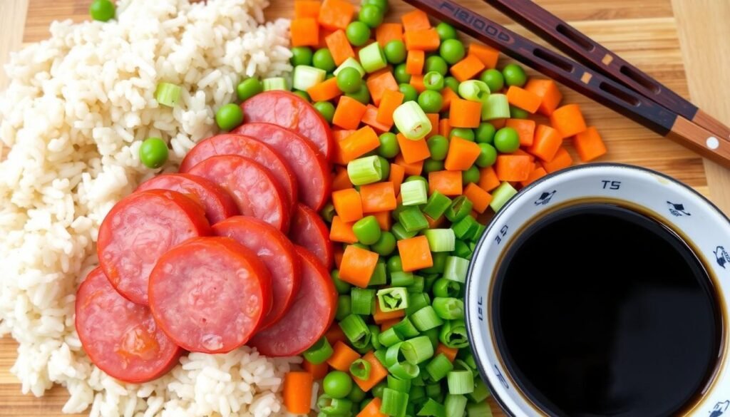 chinese sausage fried rice ingredients