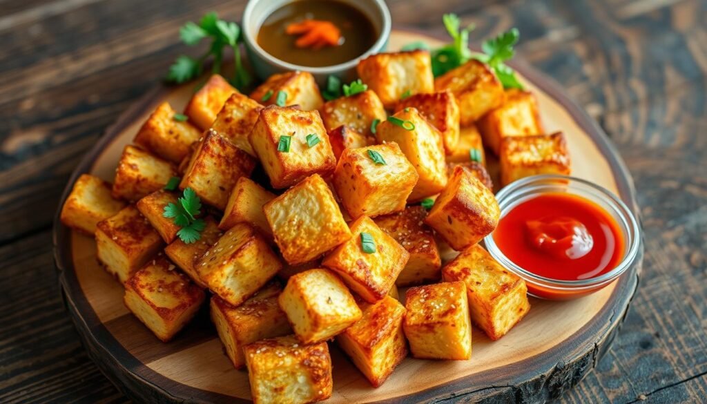 crispy tofu cubes