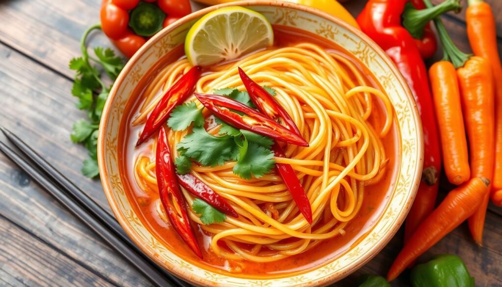 delicious asian noodle dish