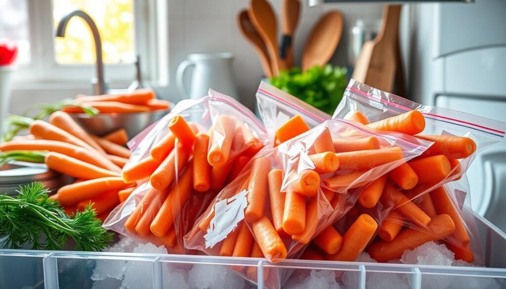 freezing carrots