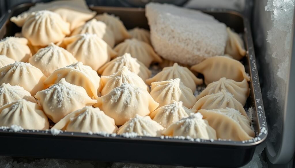 freezing dumplings