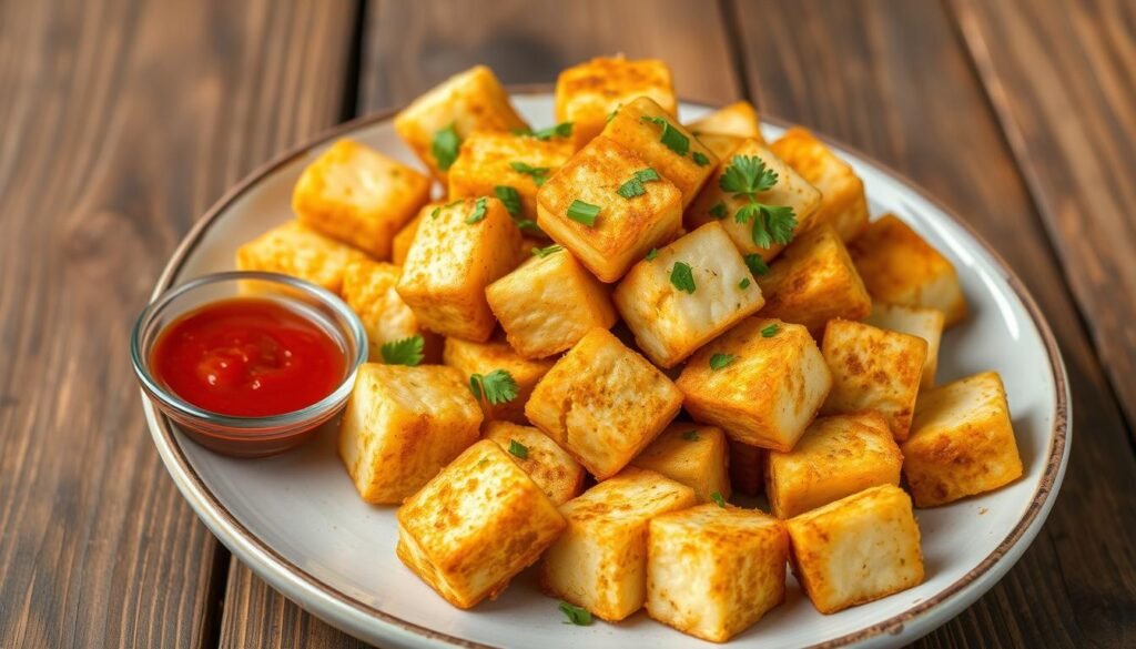 fried tofu with sauce