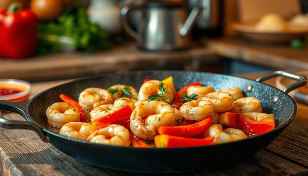 garlic shrimp skillet