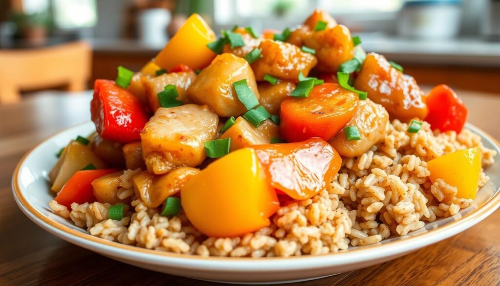 healthier sweet and sour pork