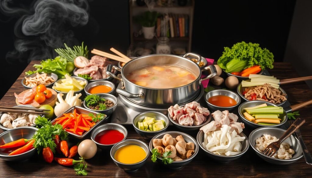 hot pot table setup