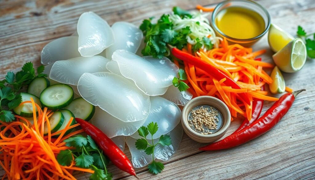 marinated jellyfish salad ingredients