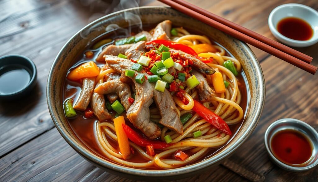 quick pork noodle stir-fry