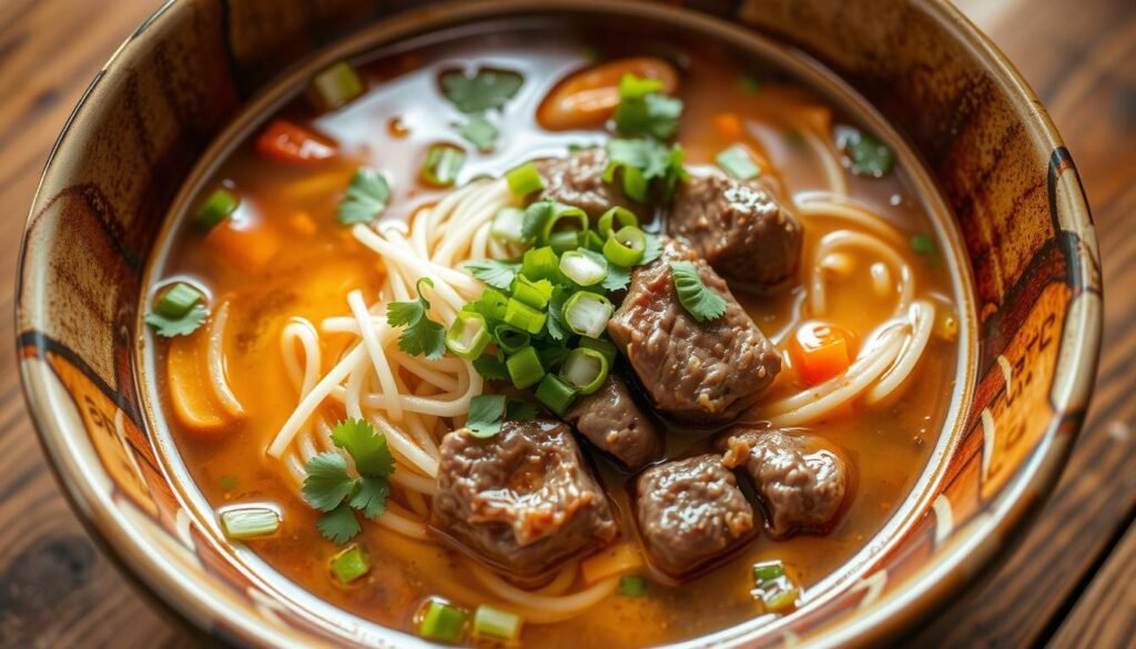 savory beef noodle soup