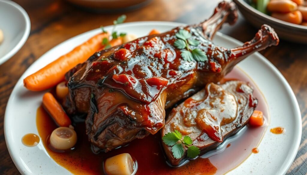 slow-cooked duck