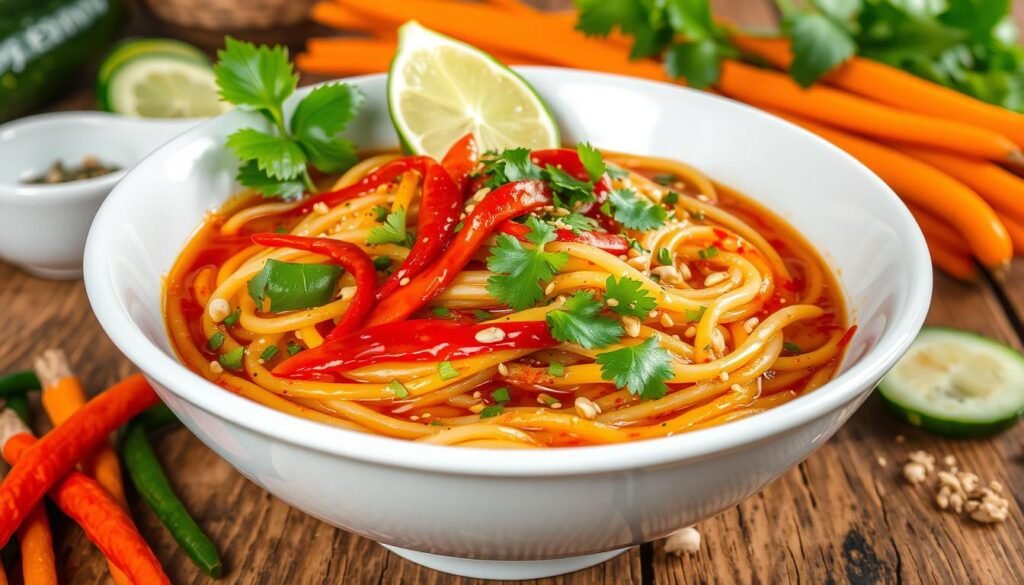 spicy and sour glass noodles