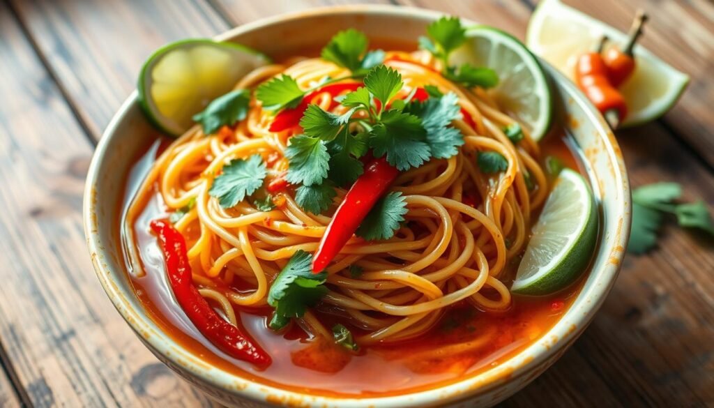 spicy and sour glass noodles