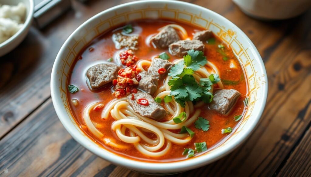 spicy beef noodle soup