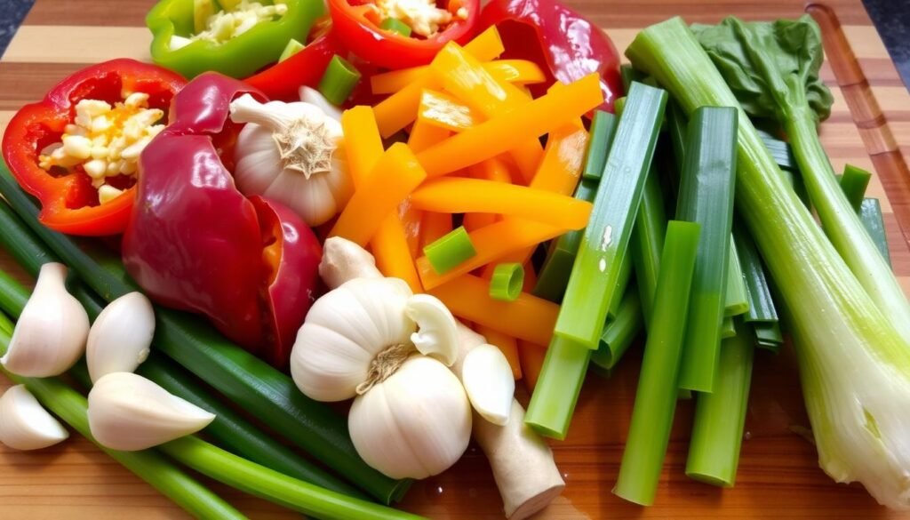 stir-fry aromatics