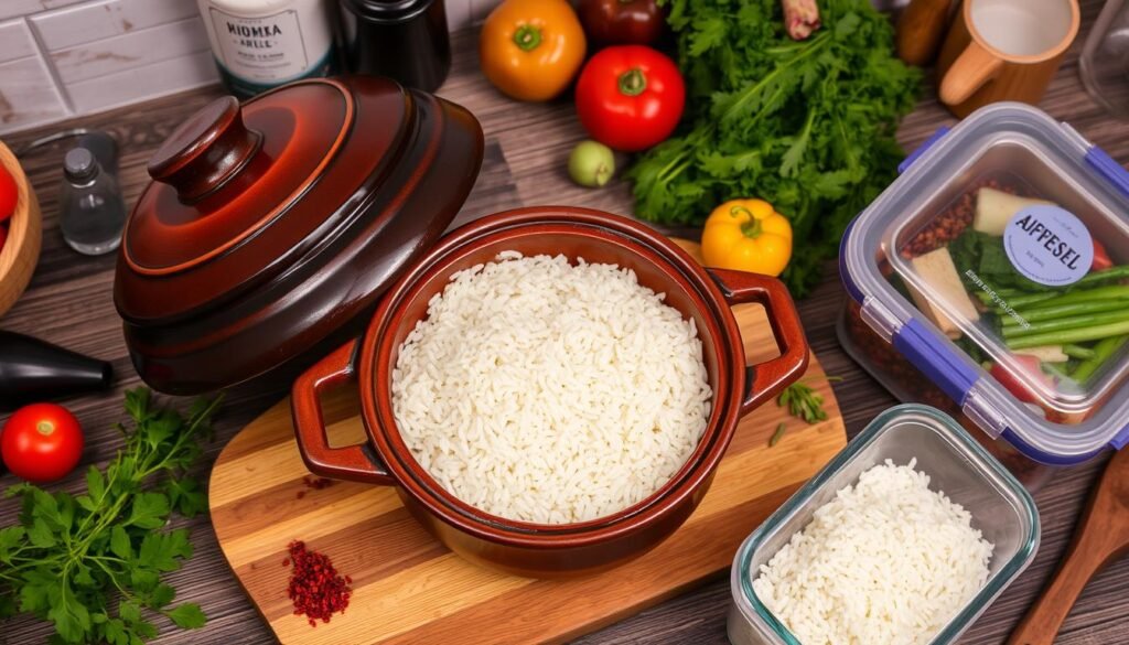 storing claypot rice