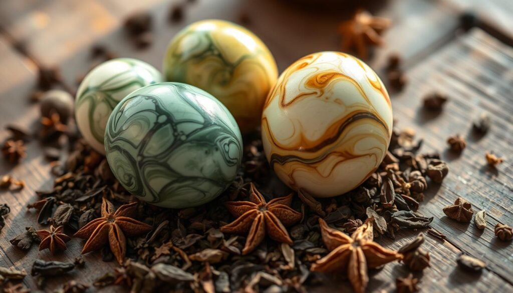 tea-infused eggs