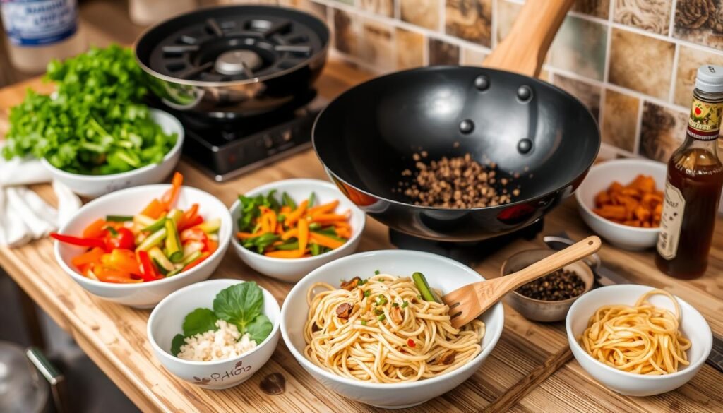 wok fried noodles equipment